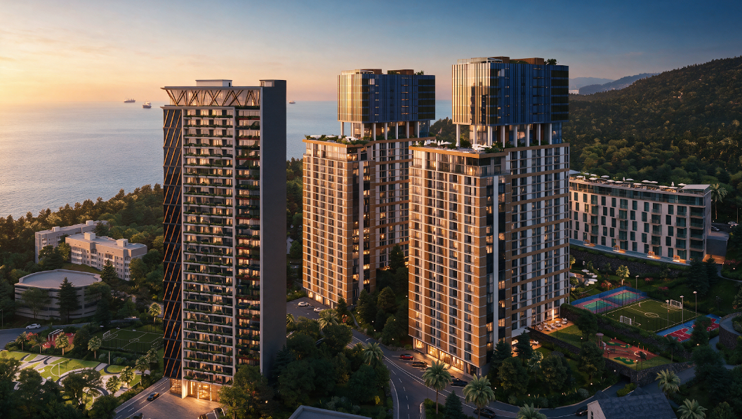 Full site view of the Mercure Aquapark Batumi development