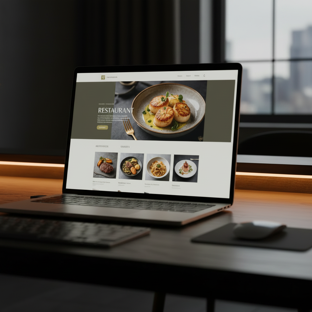 Web profesional de restaurante generada con IA