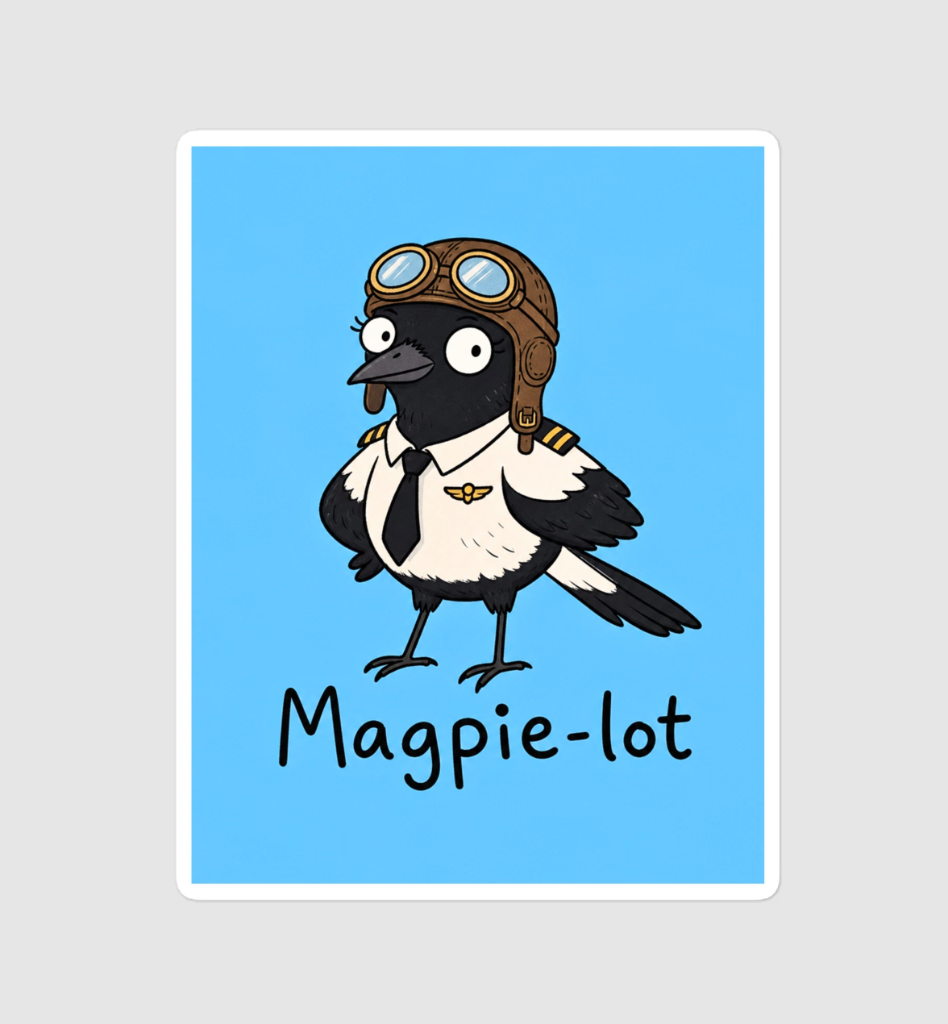 Magpie-lot sticker