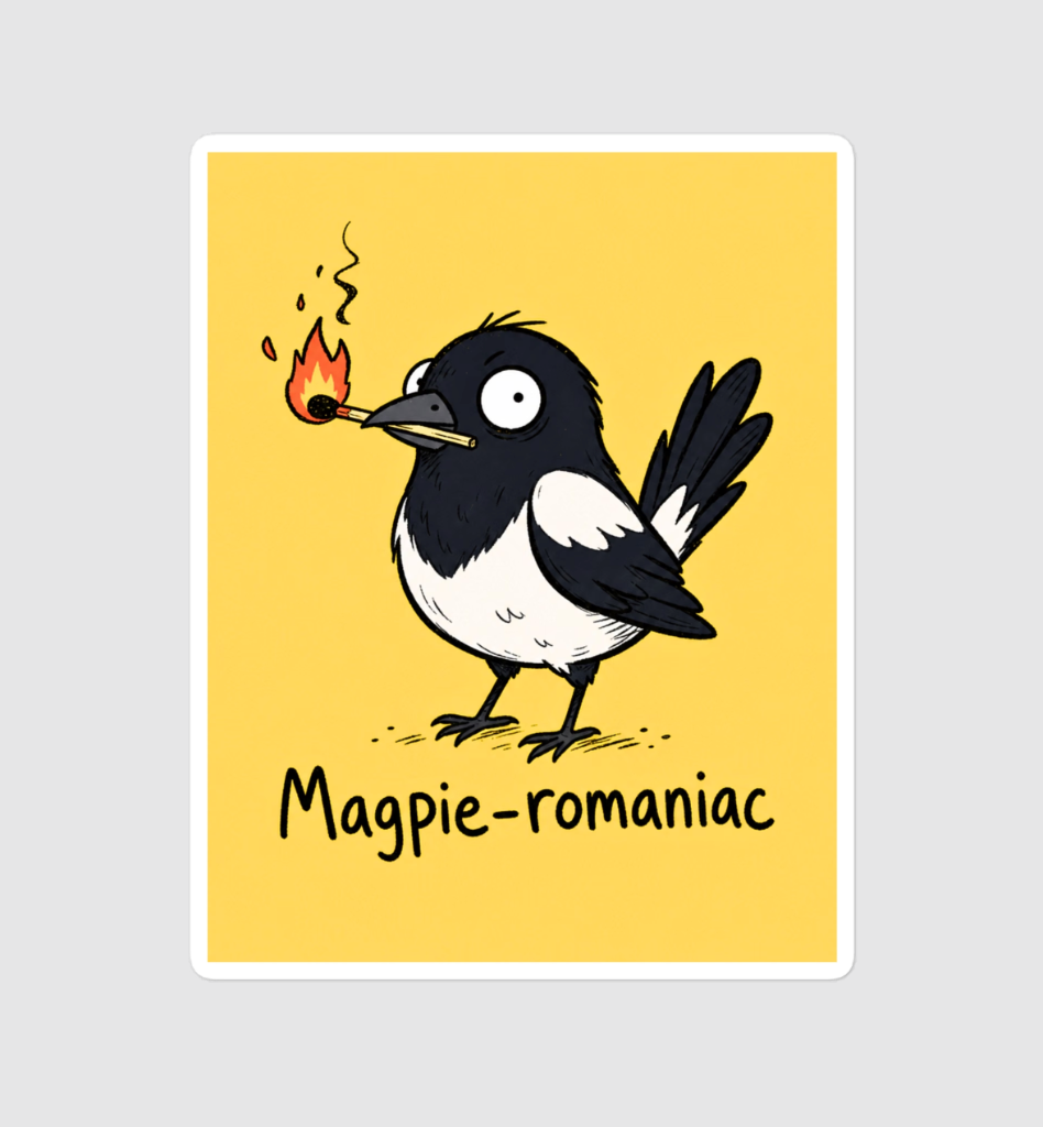 Magpie-romaniac sticker