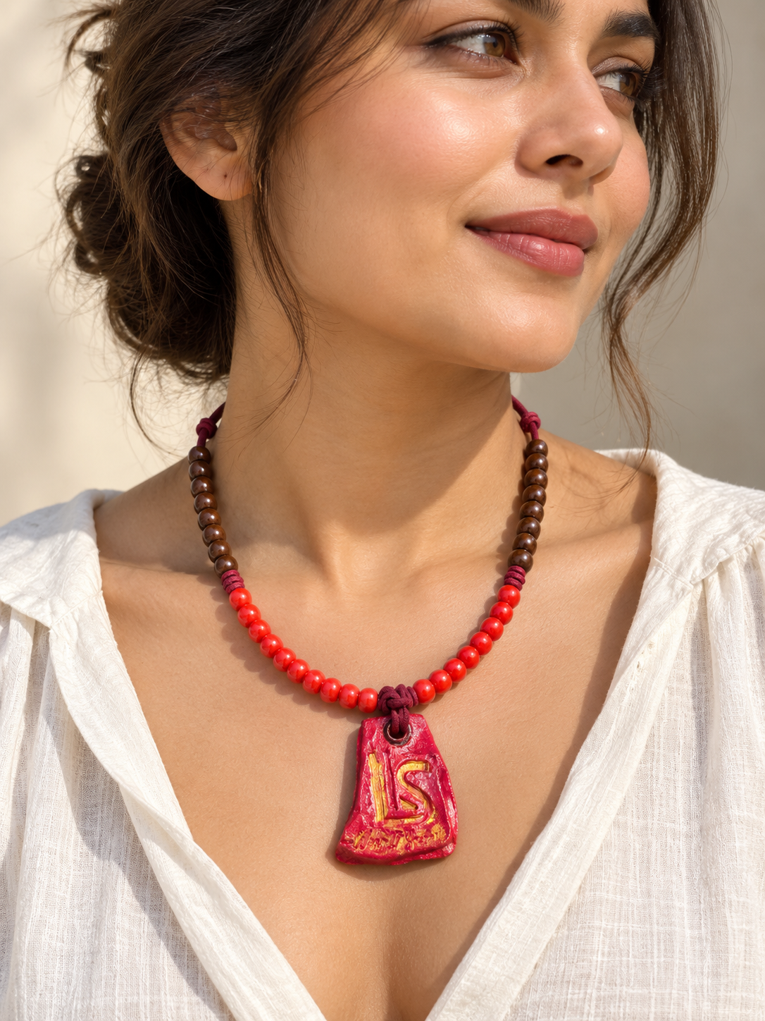 Signature Red Resin Necklace