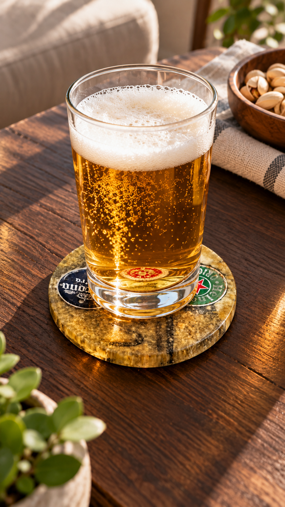 Signature Resin Beer Cap Coaster