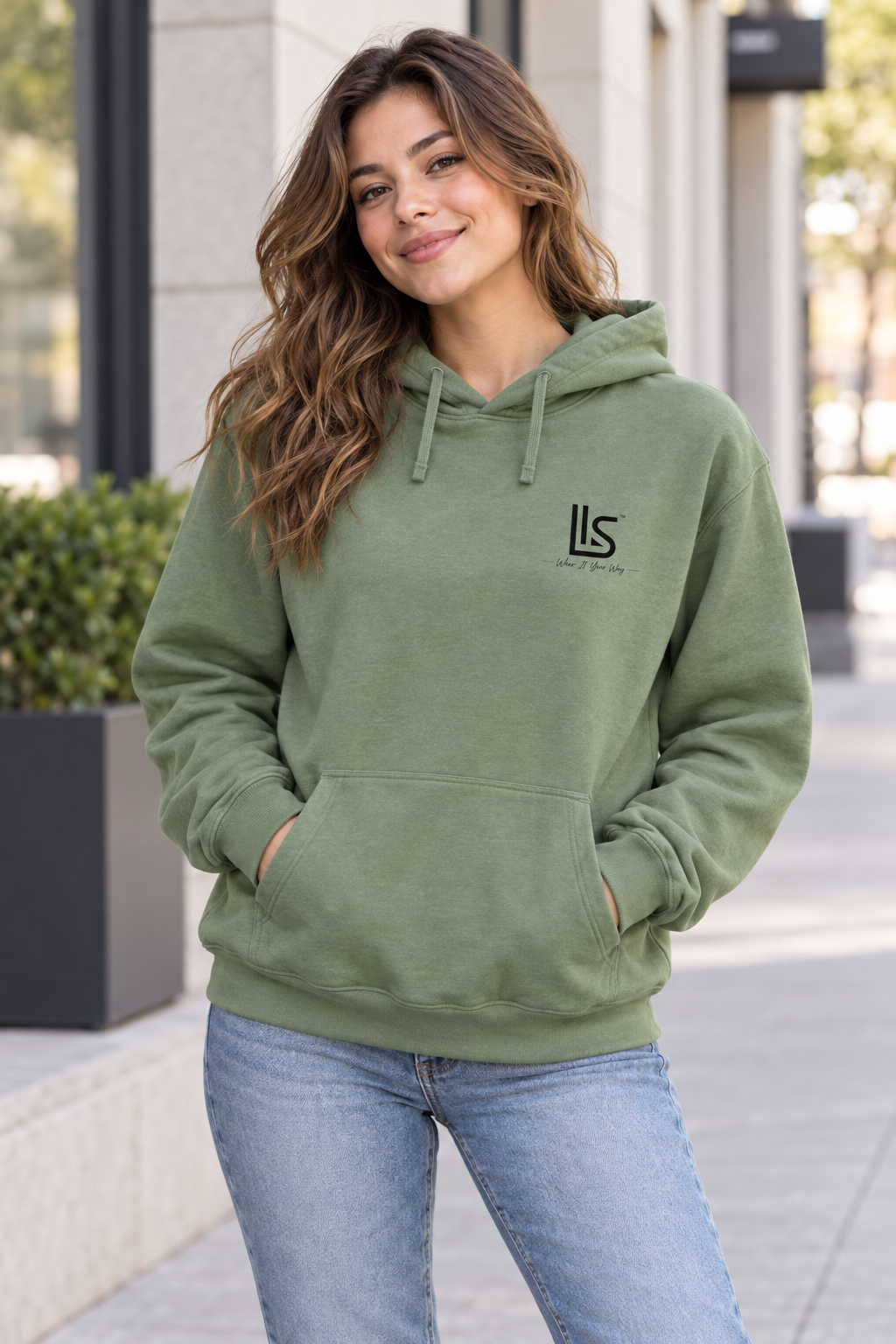 LISSISTERS Premium Hoodie — Olive Green