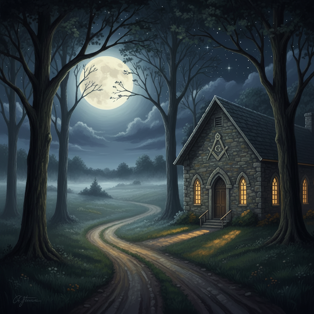 Night sky with full moon