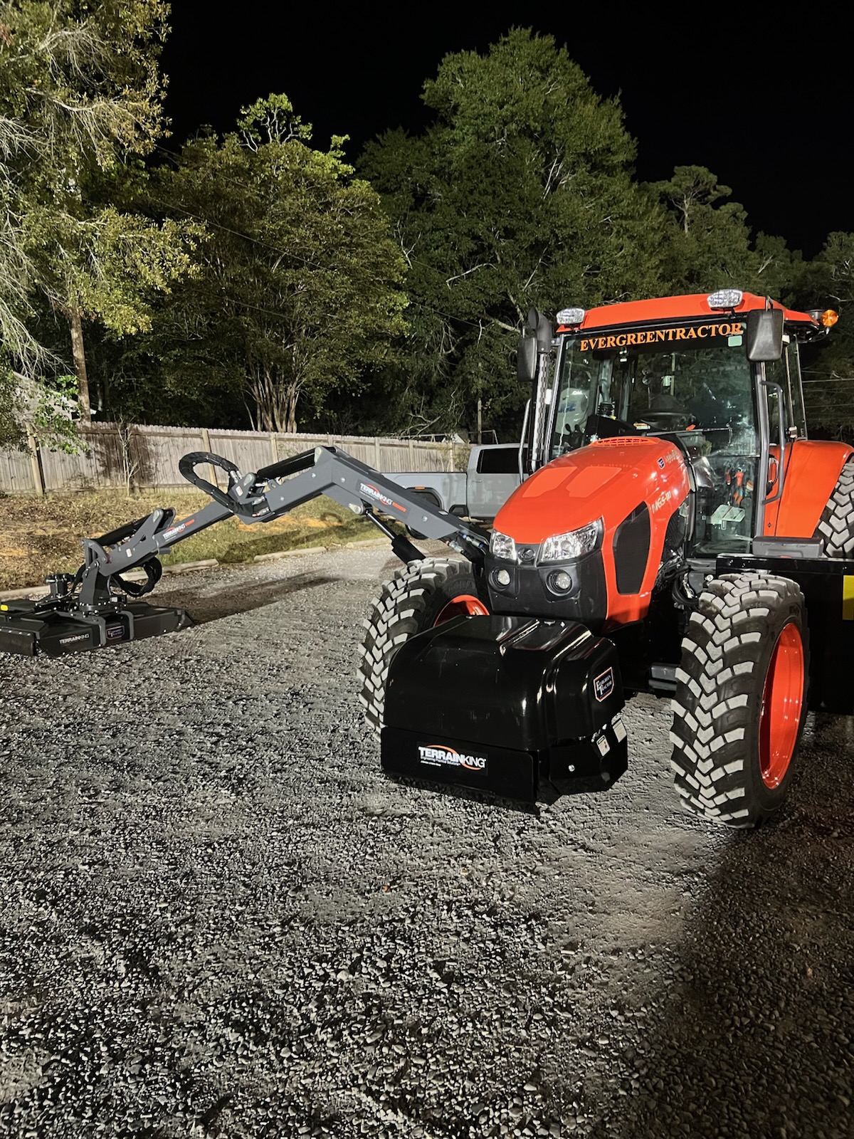 Kubota tractor with Terrain King boom mower delivered to the city of Folsom