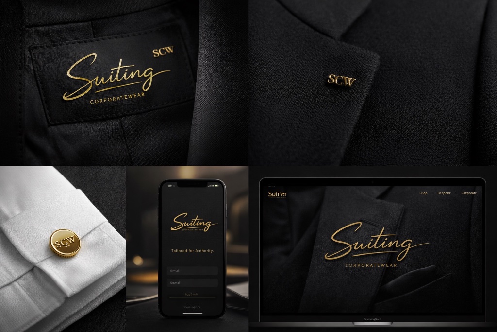 Embroidered corporate logos on premium uniforms