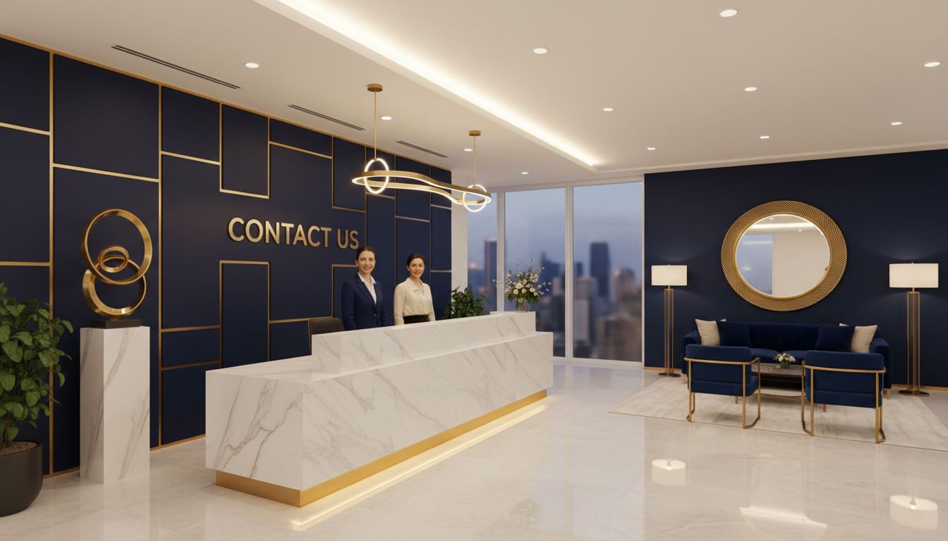 Modern corporate office reception