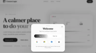 Custom Login template preview