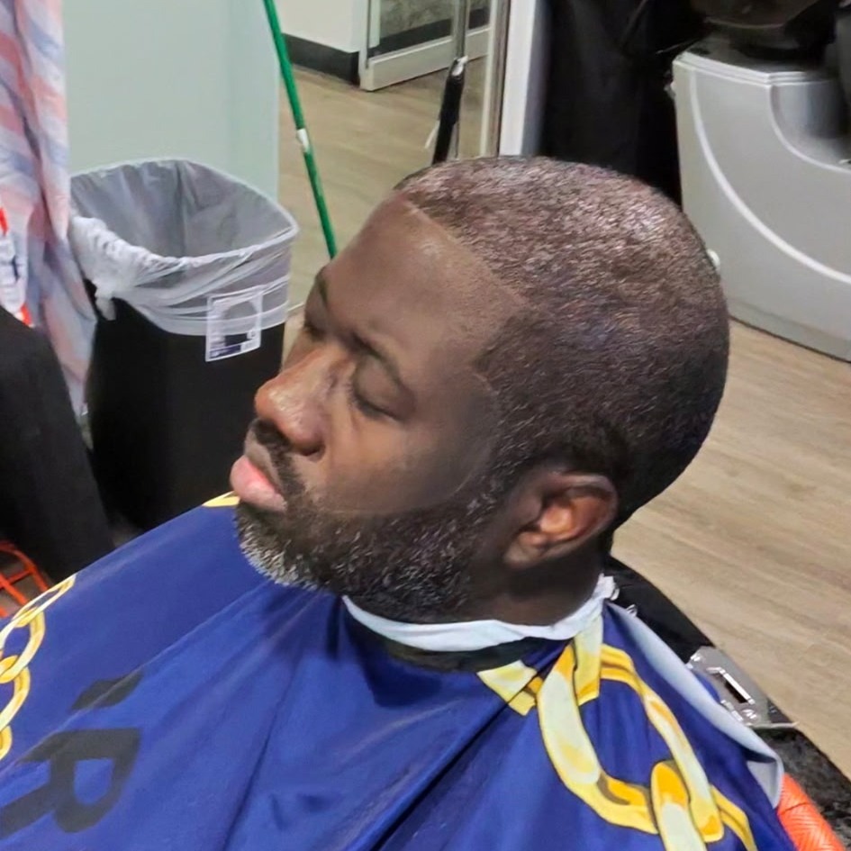 Haircut and beard sculpt at Jeff the Barber