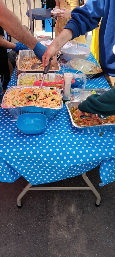 A colourful meal prepared for our neighbours.