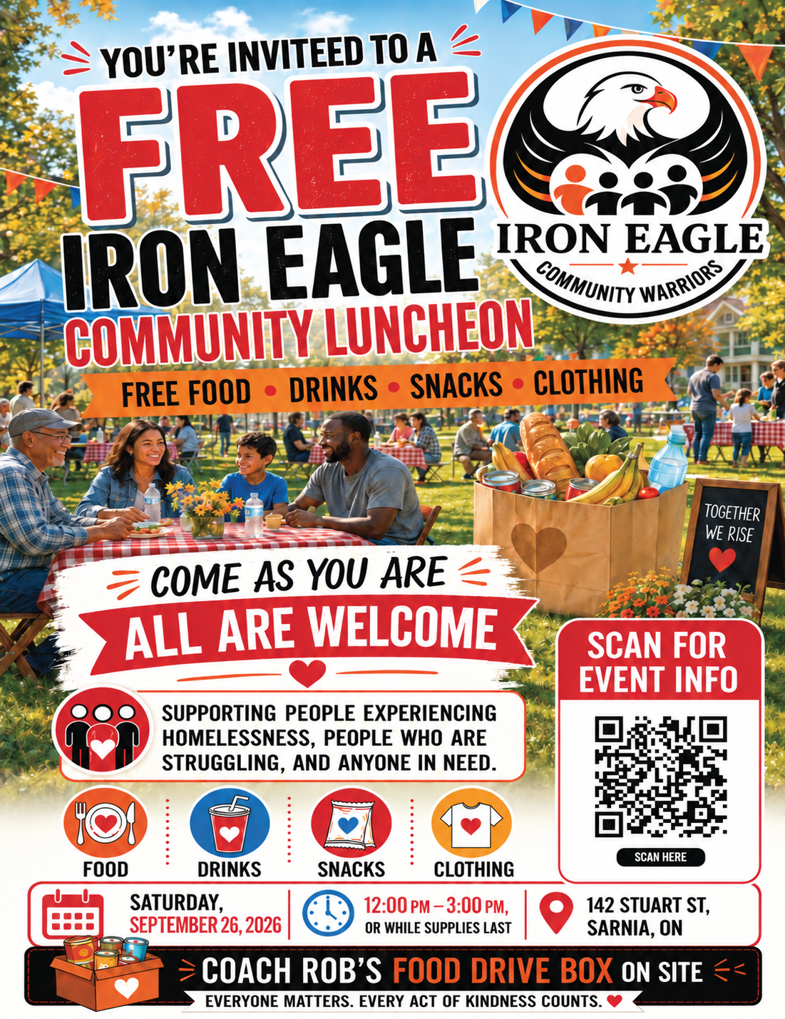 Iron Eagle Community Luncheon flyer