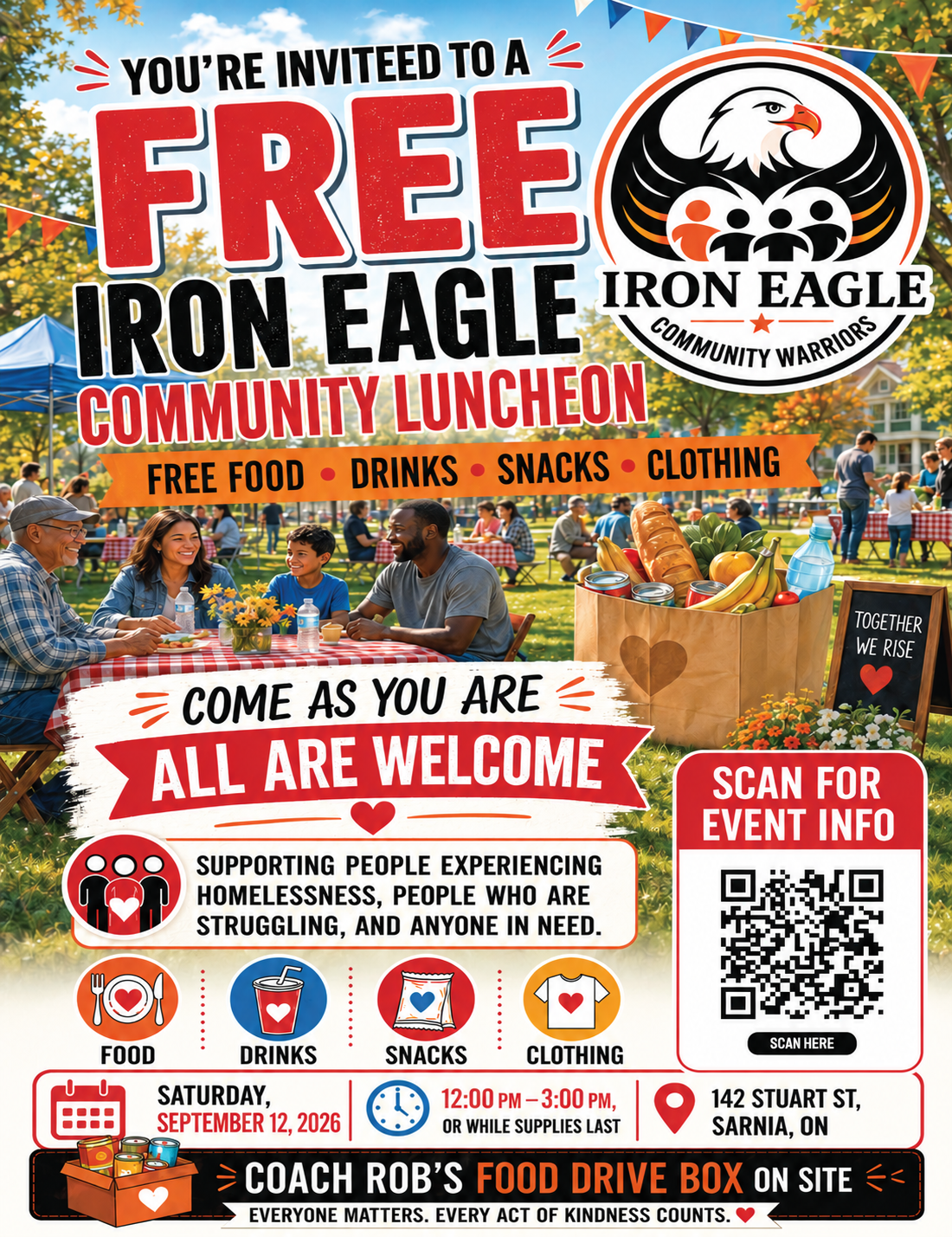 Iron Eagle Community Luncheon flyer