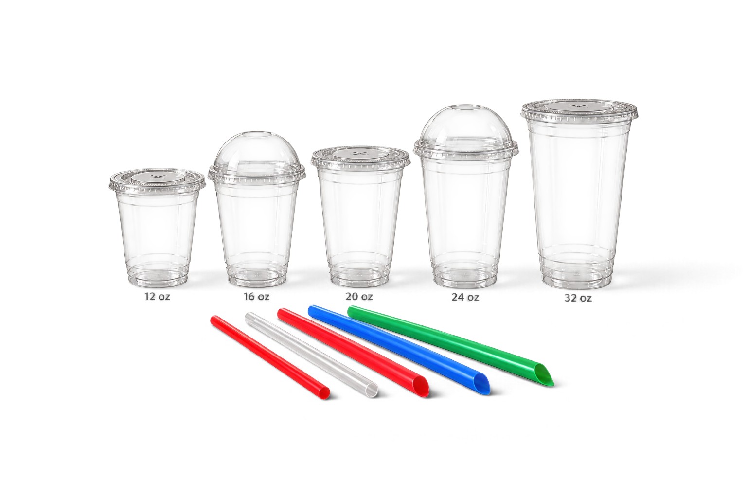 Plastic Drink Cup and Straws