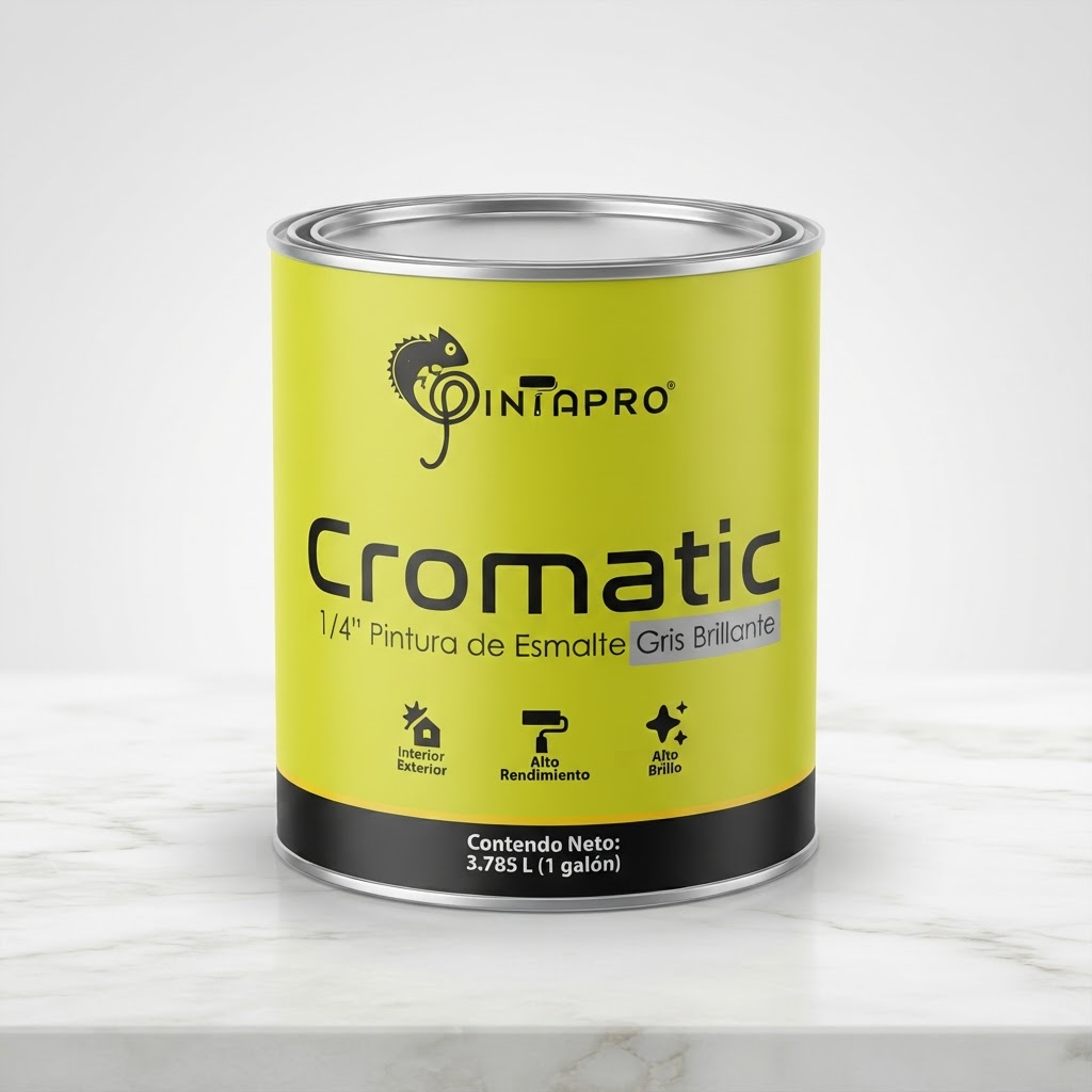 1/4 ESMALTE CROMATIC BRILLANTE GRIS