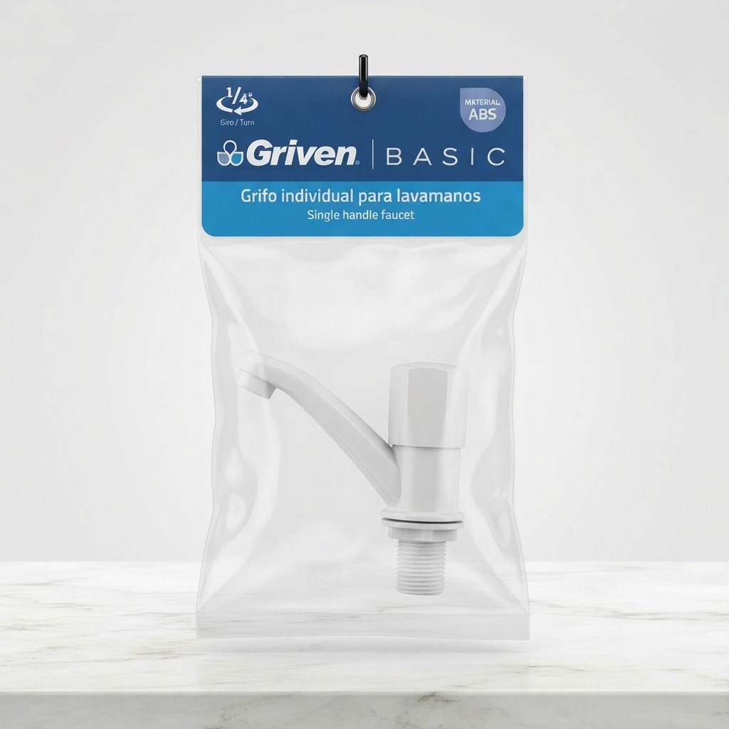 LLAVES LAVAMANOS BLANCO-NEGRO INDIVIDUAL GRIVEN-GRIMAX