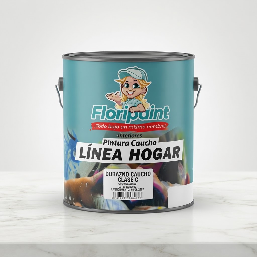GALON FLORIPAINT DURAZNO CAUCHO CLASE C