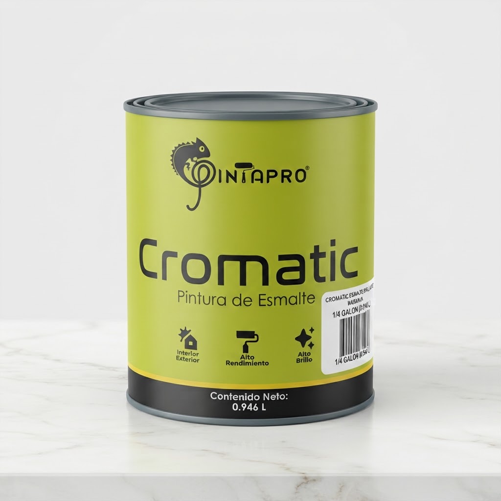 1/4 GALON CROMATIC ESMALTE BRILLANTE NARANJA