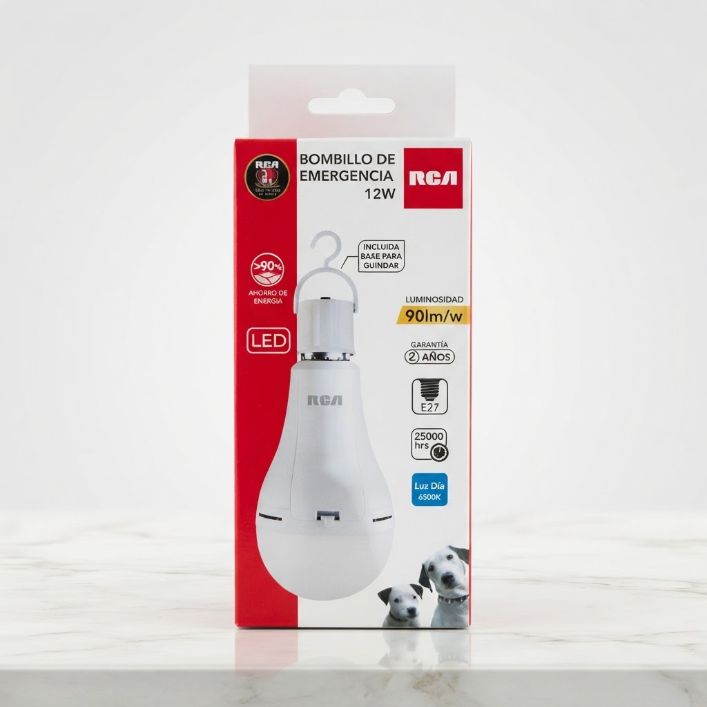 BOMBILLO LED BULBO RCA EMERGENCIA 12W