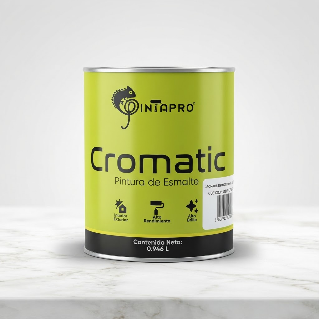 1/4 GALON CROMATIC ESMALTE BRILLANTE VERDE TILO