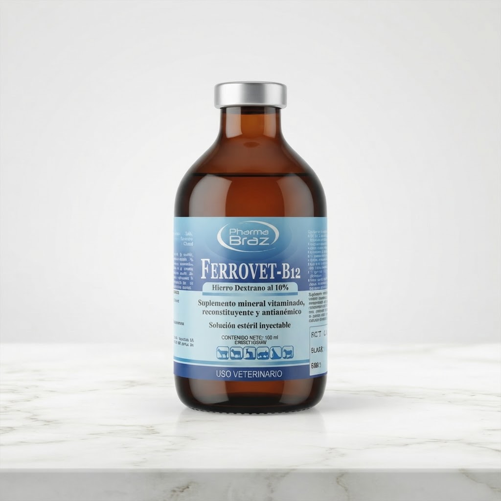 FERROVET B12 HIERRO DESTRANO 100ML PHARMA BRAZ