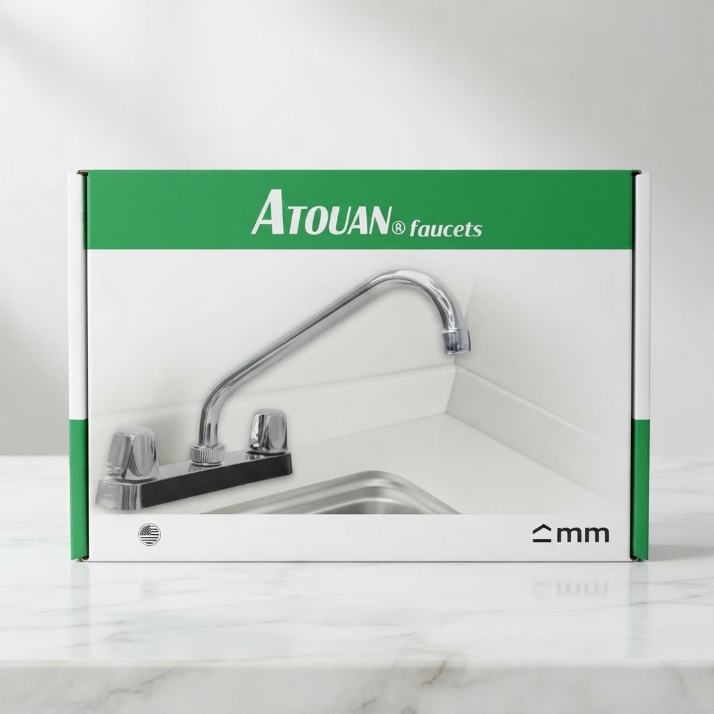 LLAVE FREGADERO DOBLE ATOUAN CROMADA