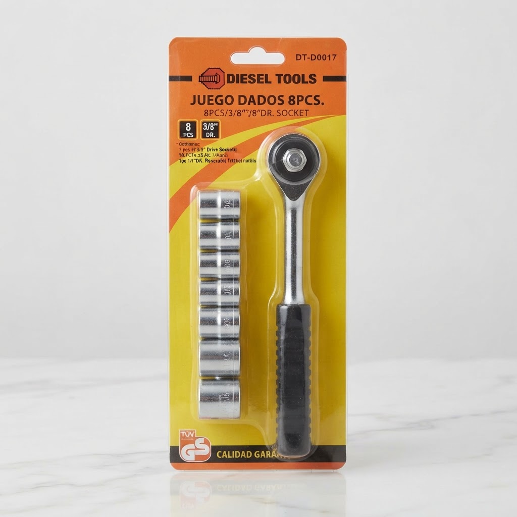 JUEGO DE DADOS CON RACHET 3/8 DIESEL TOOLS