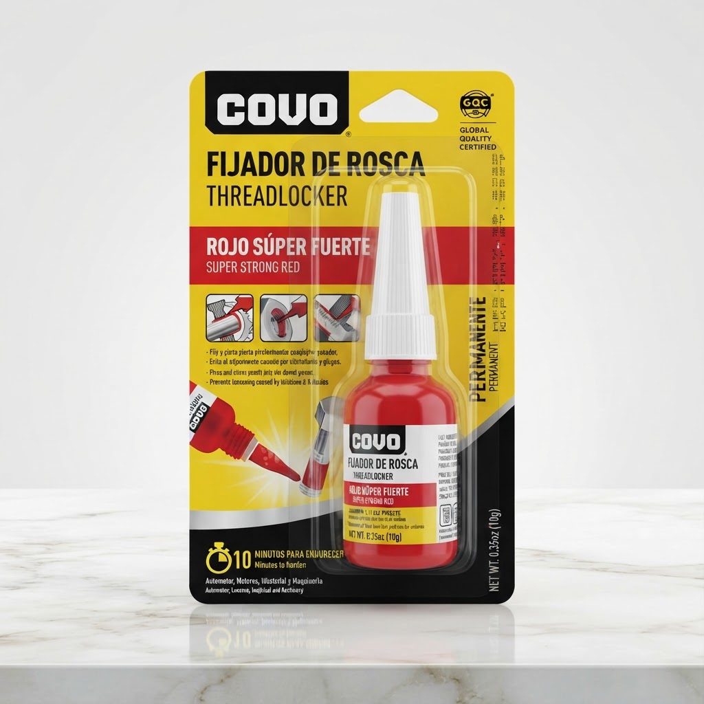 FIJADOR DE ROSCA EXTRA FUERTE ROJO