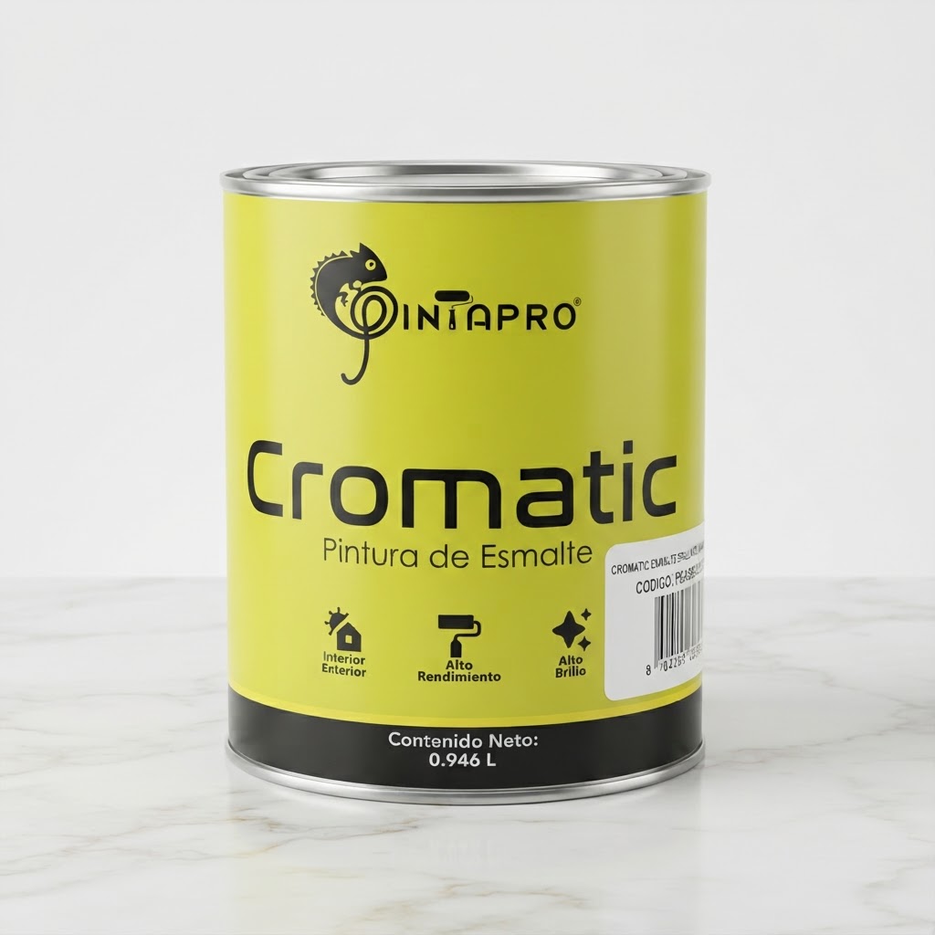 1/4 GALON CROMATIC ESMALTE BRILLANTE AMARILLO