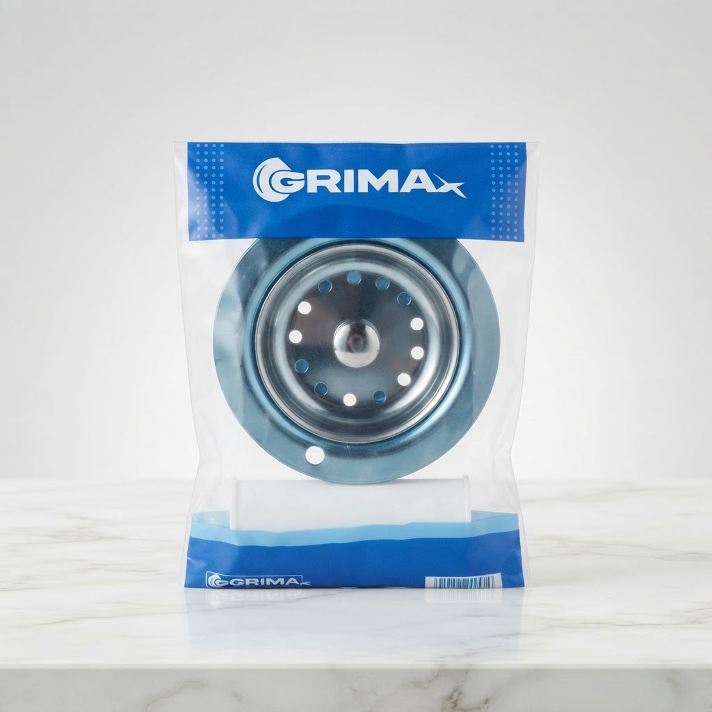 CESTA DE FREGADERO GRIMAX CROMADA CON EXTENSION
