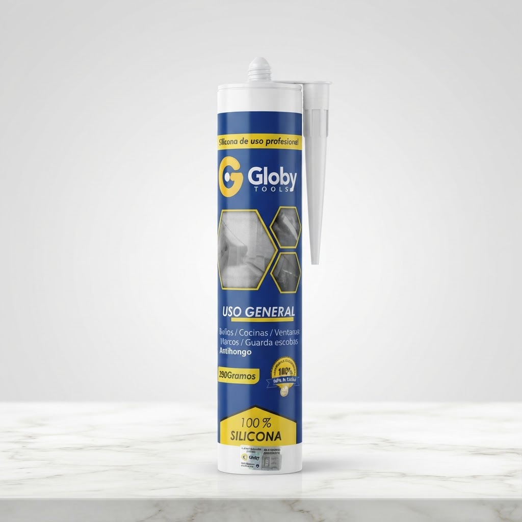 SILICON NEGRO CARTUCHO GLOBY 300ML