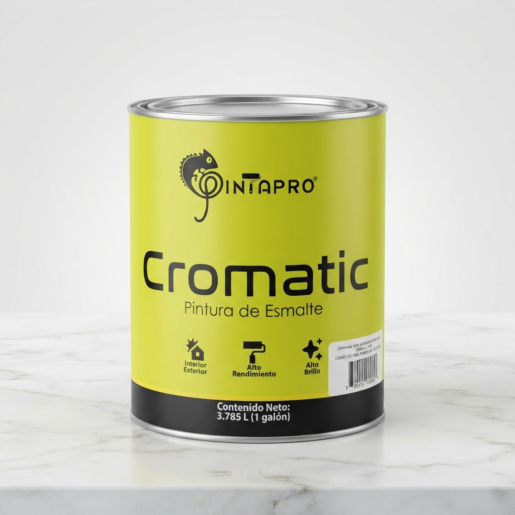 1/4 GALON CROMATIC ESMALTE BRILLANTE NEGRO HUMO