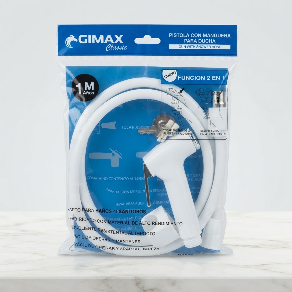 DUCHA TELEFONO GRIMAX PLASTICA BLANCA