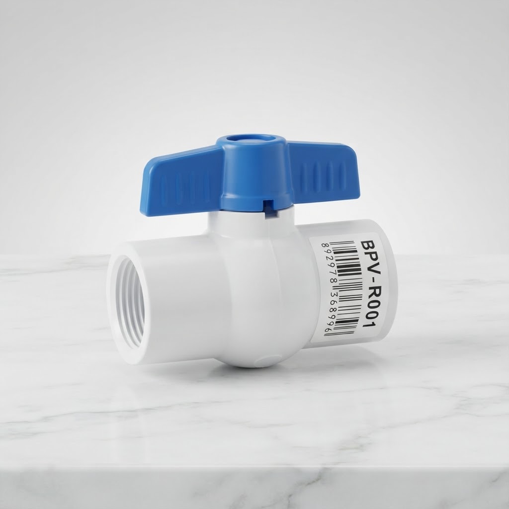 LLAVE DE PASO PLASTICO 1/2 ROSCA GRIVEN
