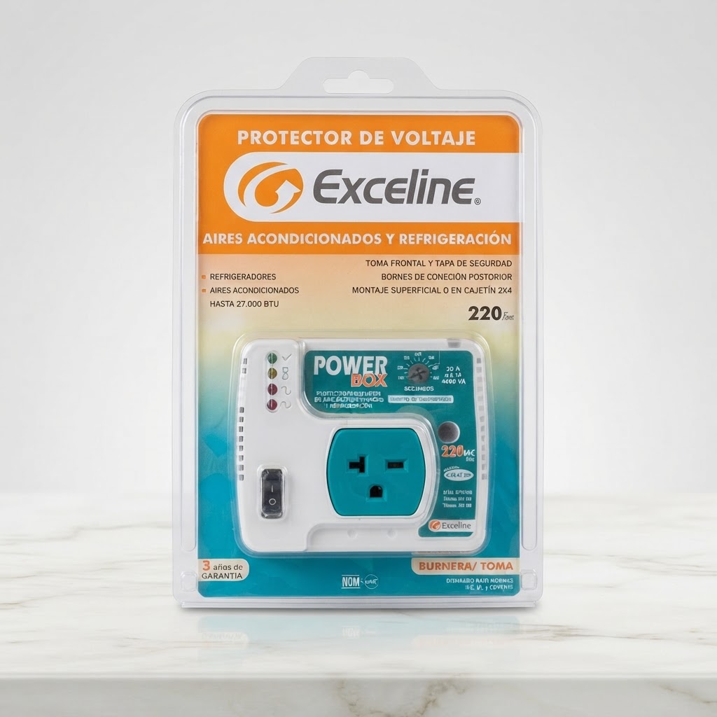 PROTECTOR PARA AIRE Y NEVERA 220V EXCELINE.