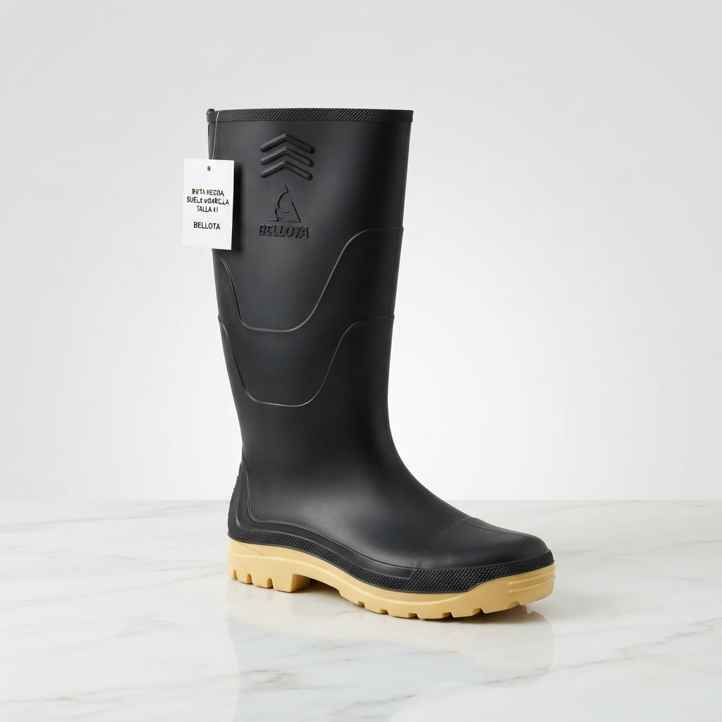 Bota negra suela amarilla TALLA 41 BELLOTA