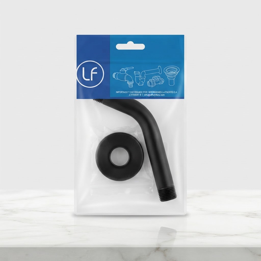 TUBO PARA DUCHA NEGRO 6 PULGADAS LF