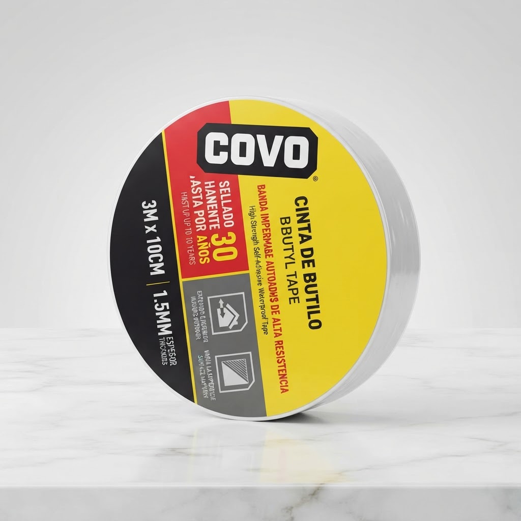 CINTA TAPA GOTERA AUTOADHESIVA DE BUTILO COVO 3 METROS
