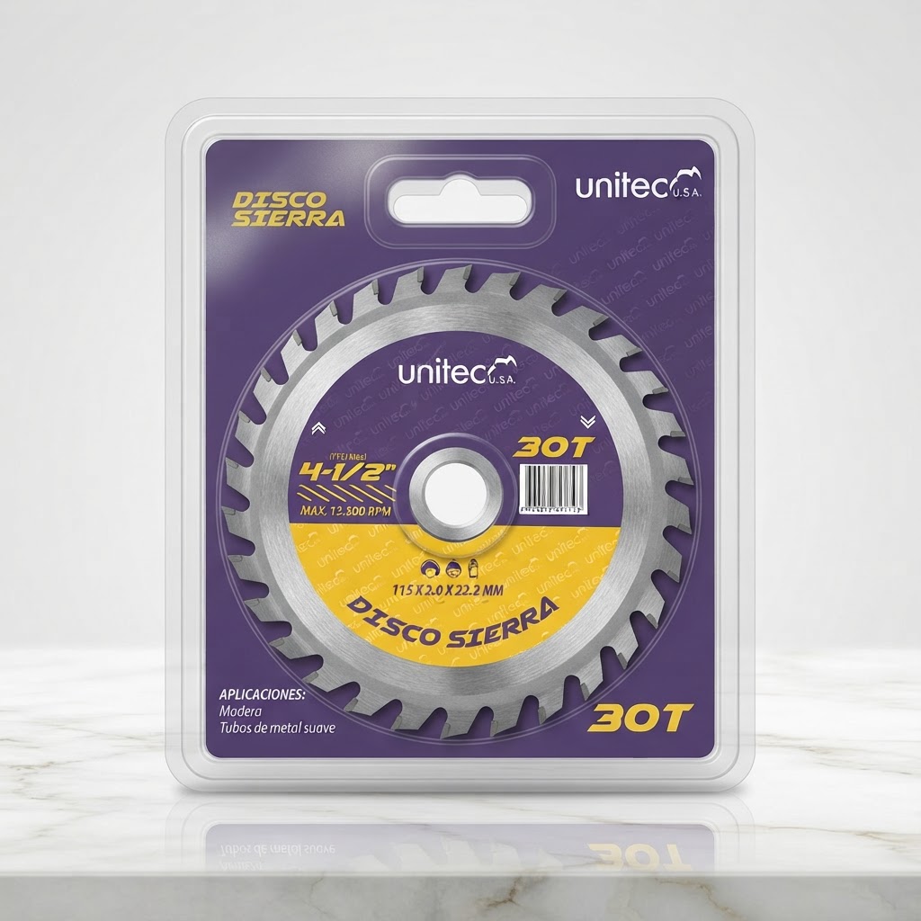 DISCO DE MADERA UNITEC 4 PULGADAS