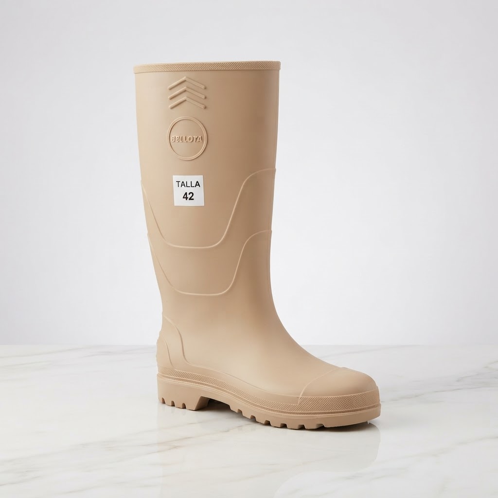 Bota larga beige TALLA 42 BELLOTA