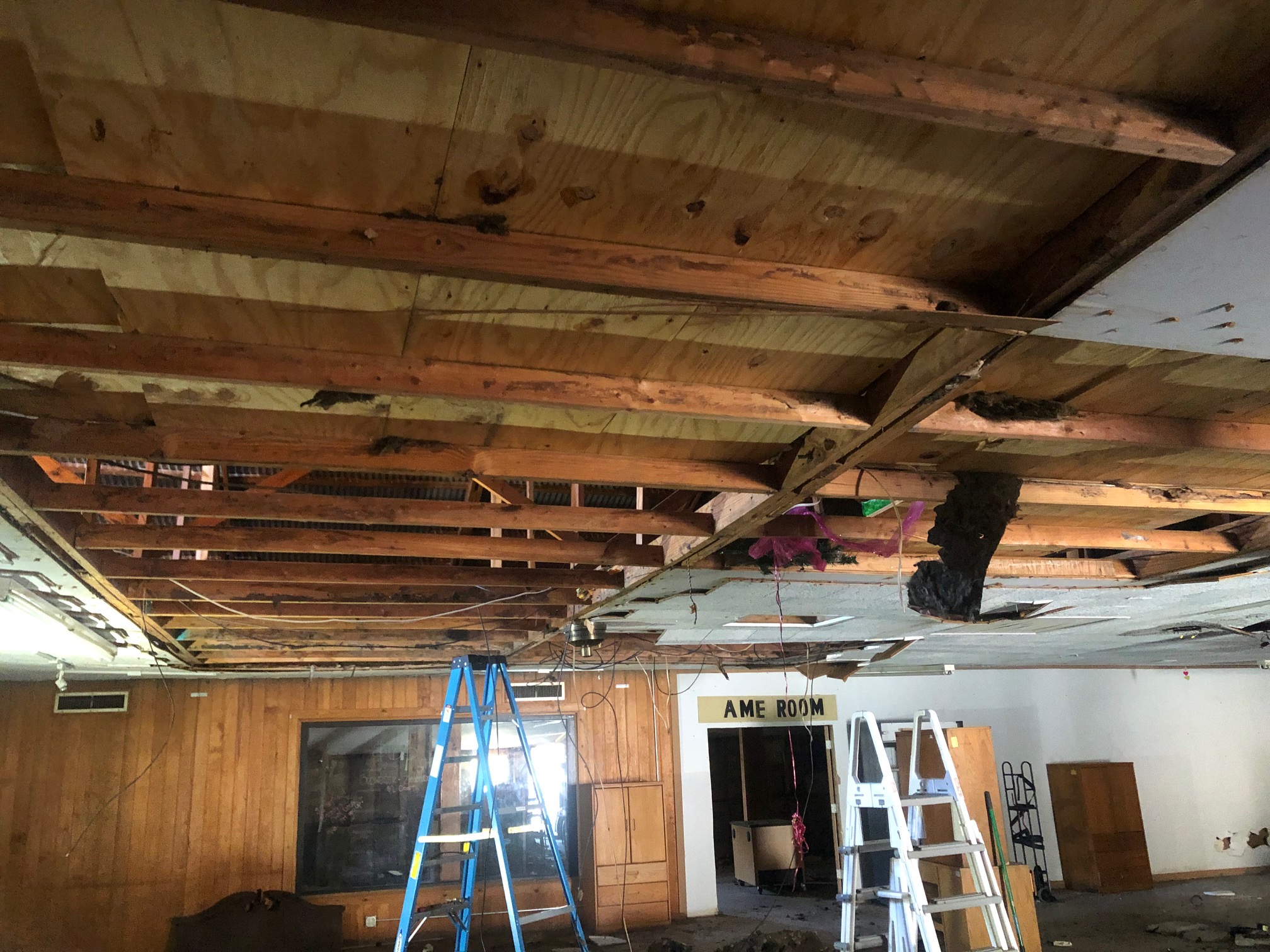 Before — Ceiling in Disrepair