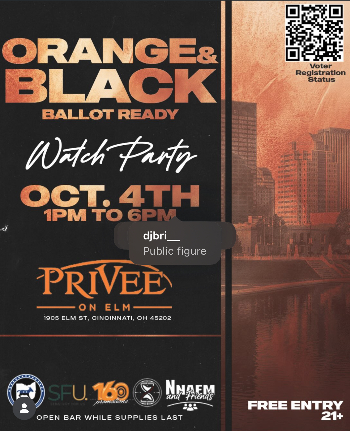 Orange & Black Ballot Ready Watch Party