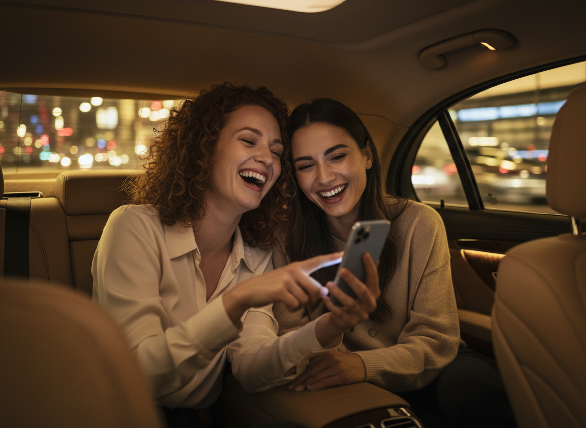 Tevreden vrouwelijke klanten van All Women Taxi delen hun positieve rijervaringen
