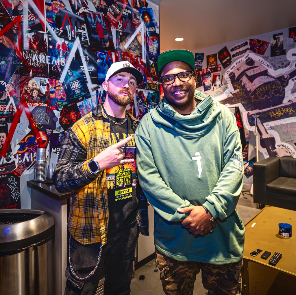 Cody backstage at an event with a collaborator