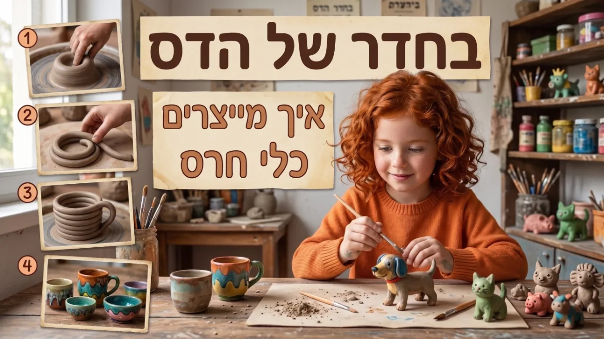בחדר של הדס | יצירת מדהימות מפלסטלינה | כלב