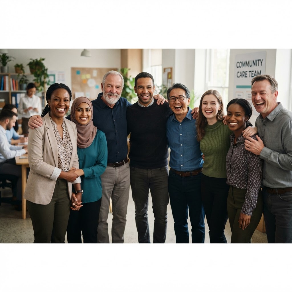 A diverse community of care managers supporting one another