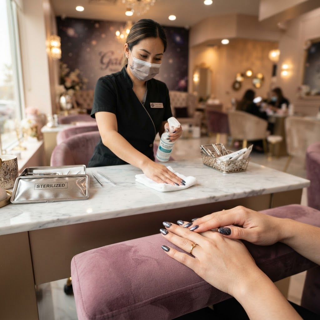 How Galaxy Nail Lounge Spa Sanitizes Between Clients — Salon Hygiene at Galaxy Nail Lounge Spa, Fort Myers, FL