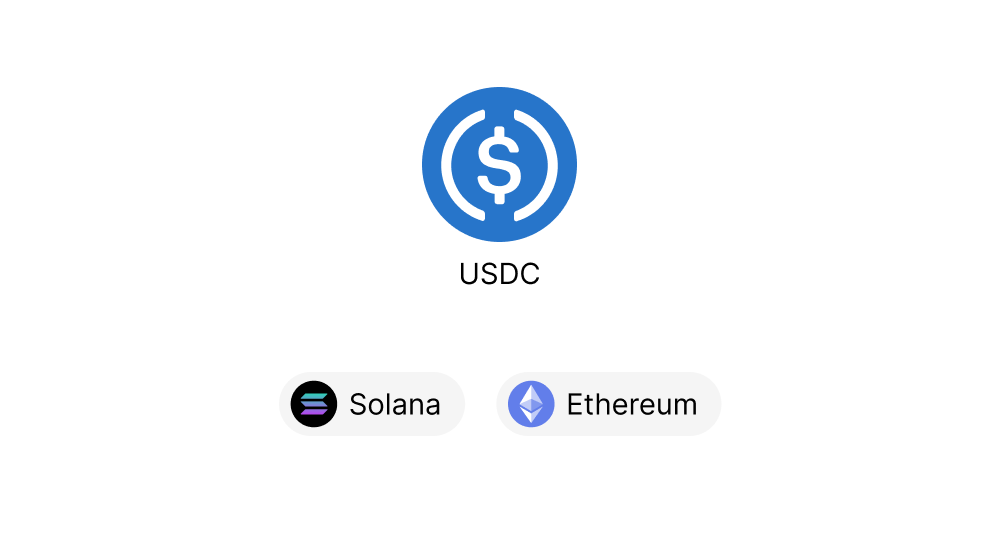 Fund with USDC, on-chain