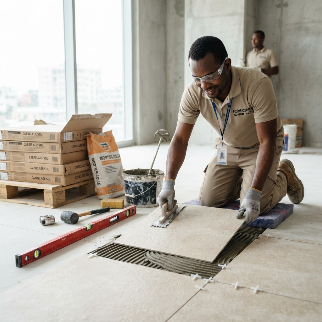 Initiation à la pose de carrelage