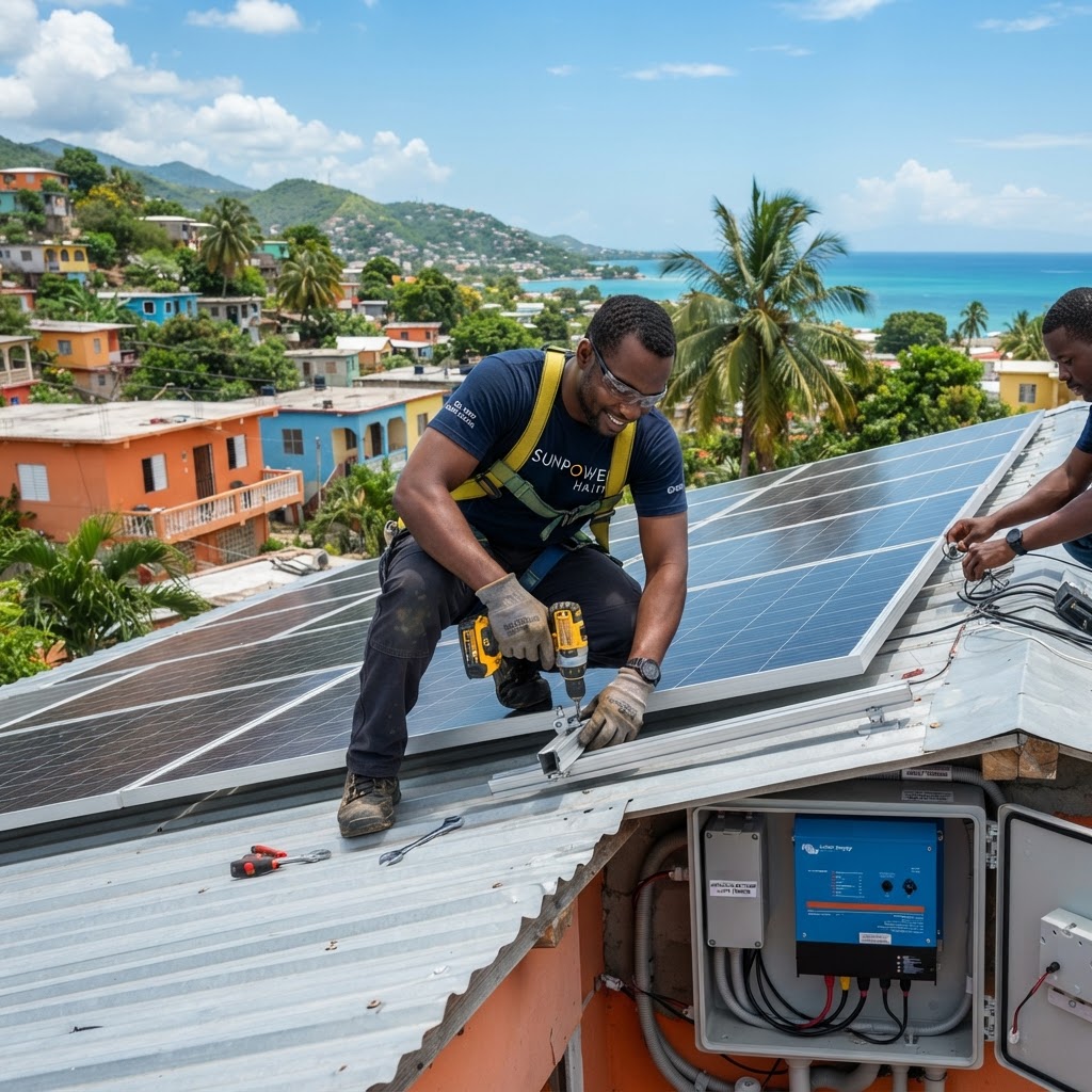 Installation de systèmes solaires photovoltaïques et de stockage par batteries
