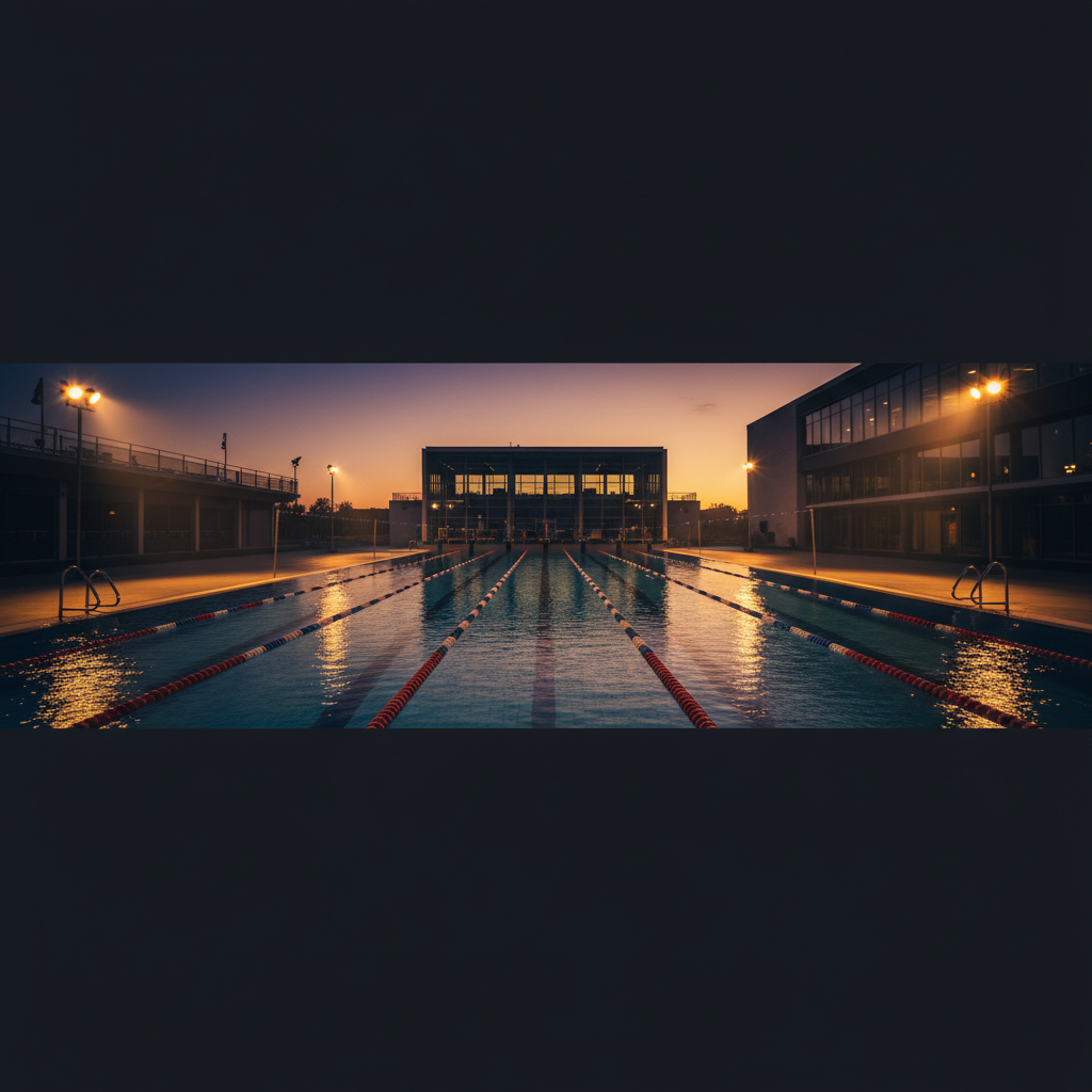 Swimmer in calm water